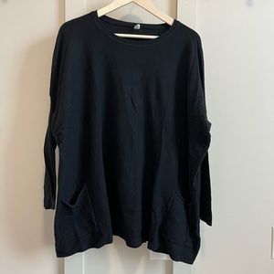 Pink Blush Pocketed Dolman Sleeve Maternity Sweater (L)